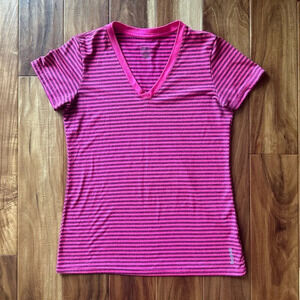 Reebok Striped Activewear Play Dry Shirt size Medium